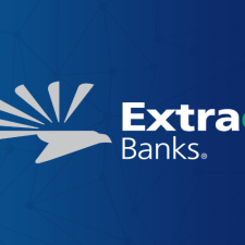 Extraco Banks logo with blue background